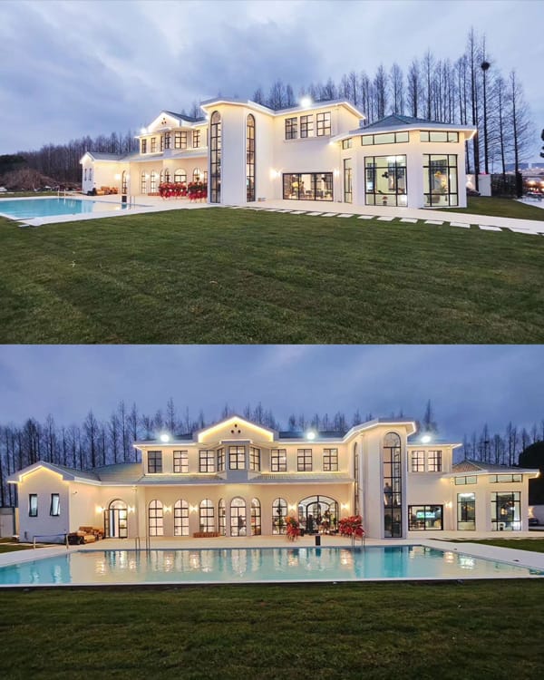 超靓白骑士别墅泳池